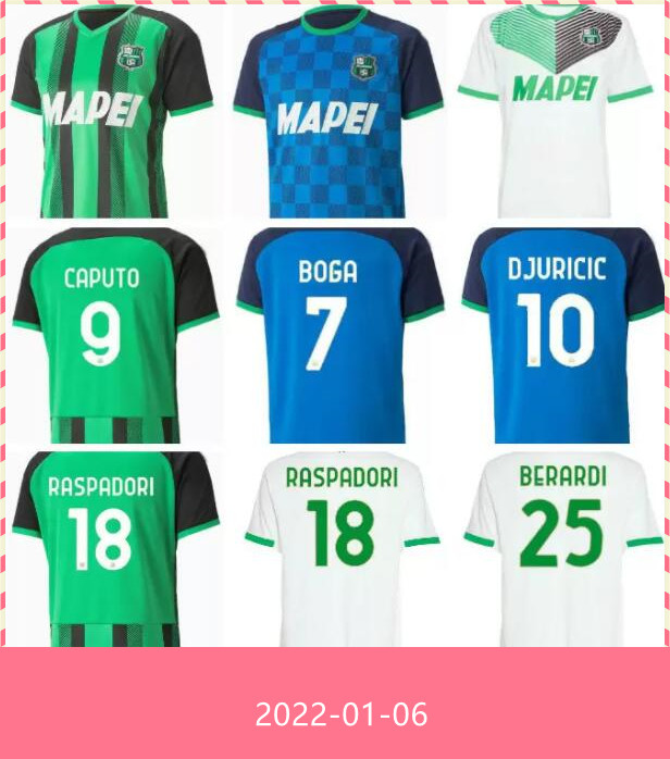 2021 2022 Sassuolo SOCCER JERSEYS home away LOPEZ Caputo Locatelli Djuricic Berardi BOGA 21 22 maglietta Calcio Raspadori Traore Defrel FOOT
2021 2022 Sassuolo SOCCER JERSEYS home away LOPEZ Caputo Locatelli Djuricic Berardi BOGA 21 22 maglietta Calcio Raspadori Traore Defrel FOOT