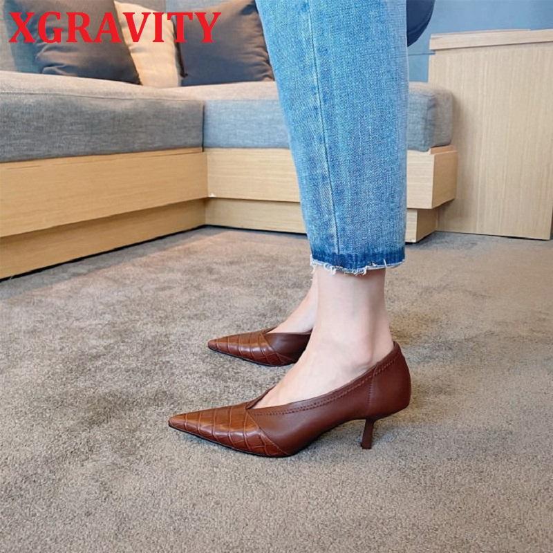 Dress Shoes XGRAVITY Elegant Fashion Women Crocodile Evening High Heel Pumps Sexy Bridal Vintage Lady Footwear Female Shoe, Black
Dress Shoes XGRAVITY Elegant Fashion Women Crocodile Evening High Heel Pumps Sexy Bridal Vintage Lady Footwear Female Shoe, Black