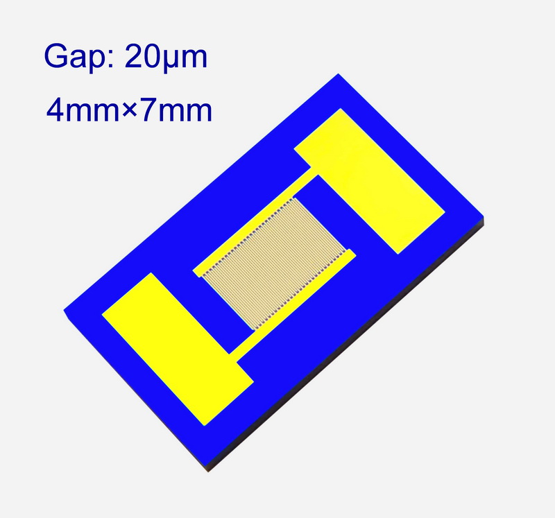 20um Silicon Substrate Interdigitated Electrodes IDE Interdigital Capacitor High Precision Sensor Chip Sputter MEMS (4mm-7mm)
20um Silicon Substrate Interdigitated Electrodes IDE Interdigital Capacitor High Precision Sensor Chip Sputter MEMS (4mm-7mm)