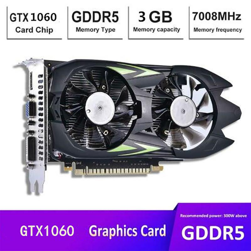 GTX1060 Graphics Card 3G DDR5 Desktop Graphics Card Computer Independent High-Definition Game Wholesale
GTX1060 Graphics Card 3G DDR5 Desktop Graphics Card Computer Independent High-Definition Game Wholesale