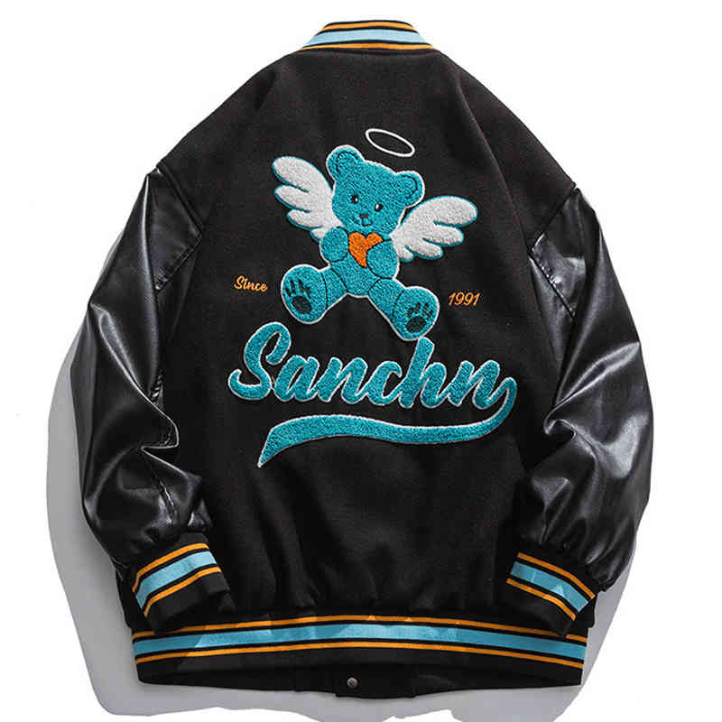 Men's Jackets Mode of cartoons vintage angel bear assembling man's baseball jacket hip hop bomber streetwear harajuku loose autumn outwear EEJ6, 1# shoe box
Men's Jackets Mode of cartoons vintage angel bear assembling man's baseball jacket hip hop bomber streetwear harajuku loose autumn outwear EEJ6, 1# shoe box