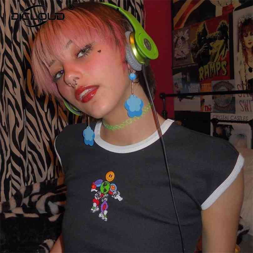 Ins Funny Robot Print Crop Top Tshirt Women Chic Summer Tops Tees Streetwear Harajuku Girls Punk Hip Hop Party T Shirt Femme 210720, Black robot t shirt
Ins Funny Robot Print Crop Top Tshirt Women Chic Summer Tops Tees Streetwear Harajuku Girls Punk Hip Hop Party T Shirt Femme 210720, Black robot t shirt