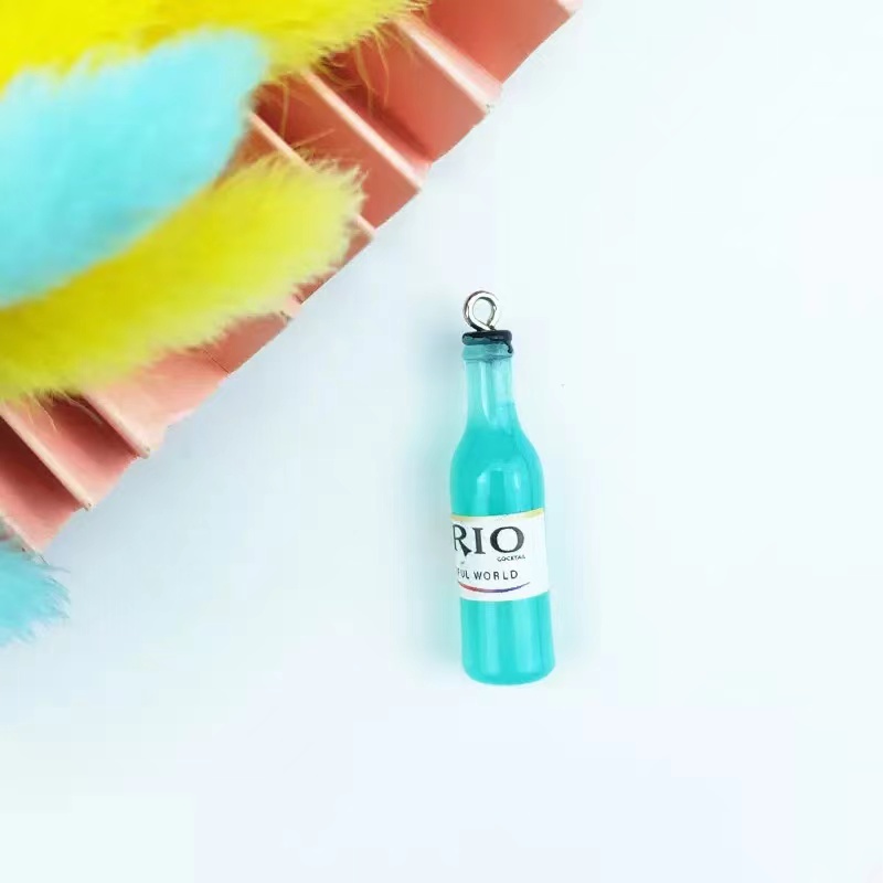 20pcs Classics Simulation Plastic Wine Bottle Charms Pendant Cocktail Bottle Charms DIY Earring Keychain Jewelry Making Accessory