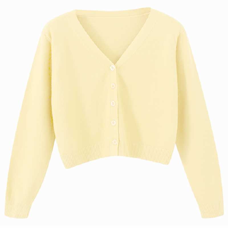 Pink Cardigan Womens Long Sleeve Cropped Sweater Fashion Knitted Clothing Solf V-neck Tops Green 211018