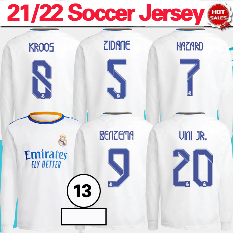 Long Sleeve Camiseta Real Madrid Soccer Jersey 21/22 Men Adult BENZEMA MODRIC ASENSIO KROOS Home white Soccer Shirt 2021/2022 Football Unifo, Black;yellow
Long Sleeve Camiseta Real Madrid Soccer Jersey 21/22 Men Adult BENZEMA MODRIC ASENSIO KROOS Home white Soccer Shirt 2021/2022 Football Unifo, Black;yellow