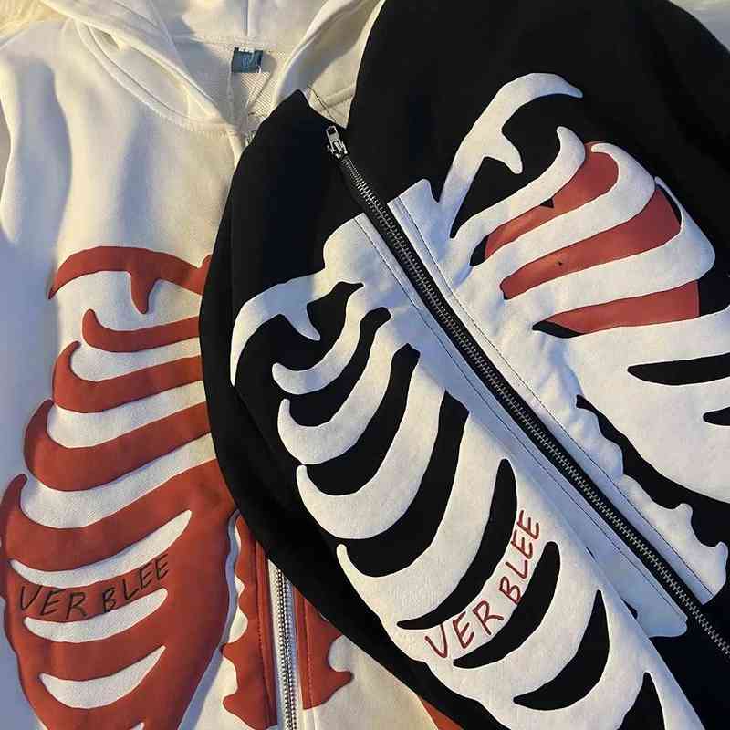 Y2K Gothic Skeleton Oversized Zip Up Hoodie Men Autumn Long Sleeve Coat Top Male 90s Vintage Harajuku Grunge Sweatshirt Clothes Y1130, 627-brown
Y2K Gothic Skeleton Oversized Zip Up Hoodie Men Autumn Long Sleeve Coat Top Male 90s Vintage Harajuku Grunge Sweatshirt Clothes Y1130, 627-brown