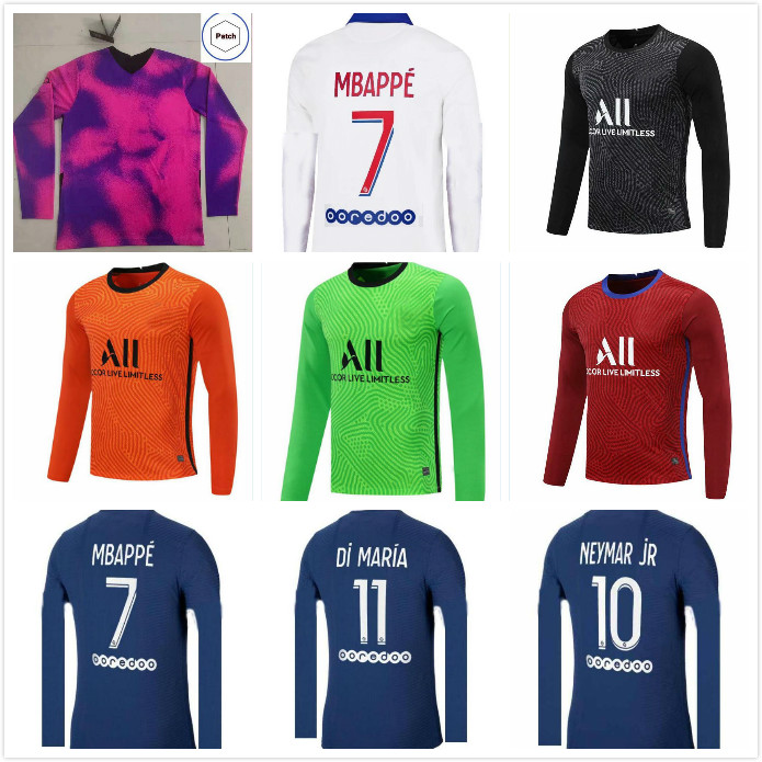 

20 21 22 MBAPPE Paris Long sleeve Soccer Jerseys 2021 2022 DI MARIA KEAN SARABIA ICARDI Football Shirt MARQUINHOS VERRATTI home away third goalkeeper tops