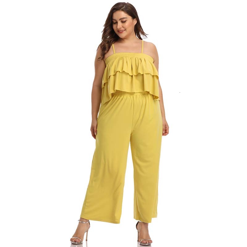 2021 New Summer Plus Size L- Yellow 2 Pieces Set Women Sexy Strapless Ruffles Crop Top and Wide Leg Pant Casual Holiday Suit Y26g
2021 New Summer Plus Size L- Yellow 2 Pieces Set Women Sexy Strapless Ruffles Crop Top and Wide Leg Pant Casual Holiday Suit Y26g