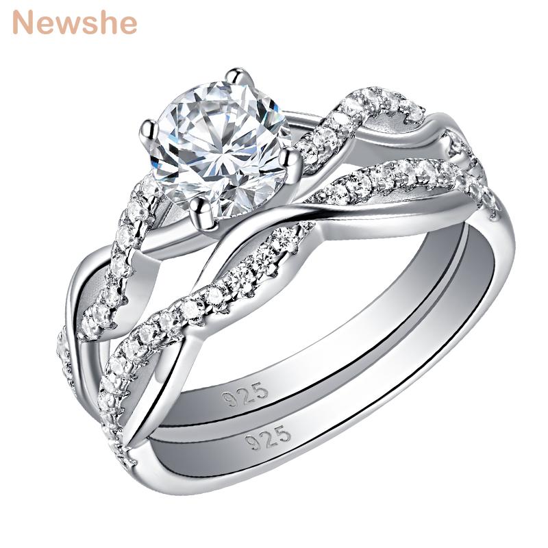 Cluster Rings She 2 Pcs 925 Sterling Silver Twist Cross Wedding Engagement Ring Sets For Women Zircon Jewelry QR7628, Golden;silver
Cluster Rings She 2 Pcs 925 Sterling Silver Twist Cross Wedding Engagement Ring Sets For Women Zircon Jewelry QR7628, Golden;silver