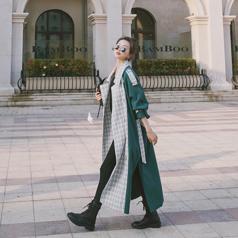 Women's Trench Coats Style Women Coat Lady Duster Spring Autumn Outerwear Brand European Long Double-breasted With Belt Patchwork Age, Tan;black
Women's Trench Coats Style Women Coat Lady Duster Spring Autumn Outerwear Brand European Long Double-breasted With Belt Patchwork Age, Tan;black