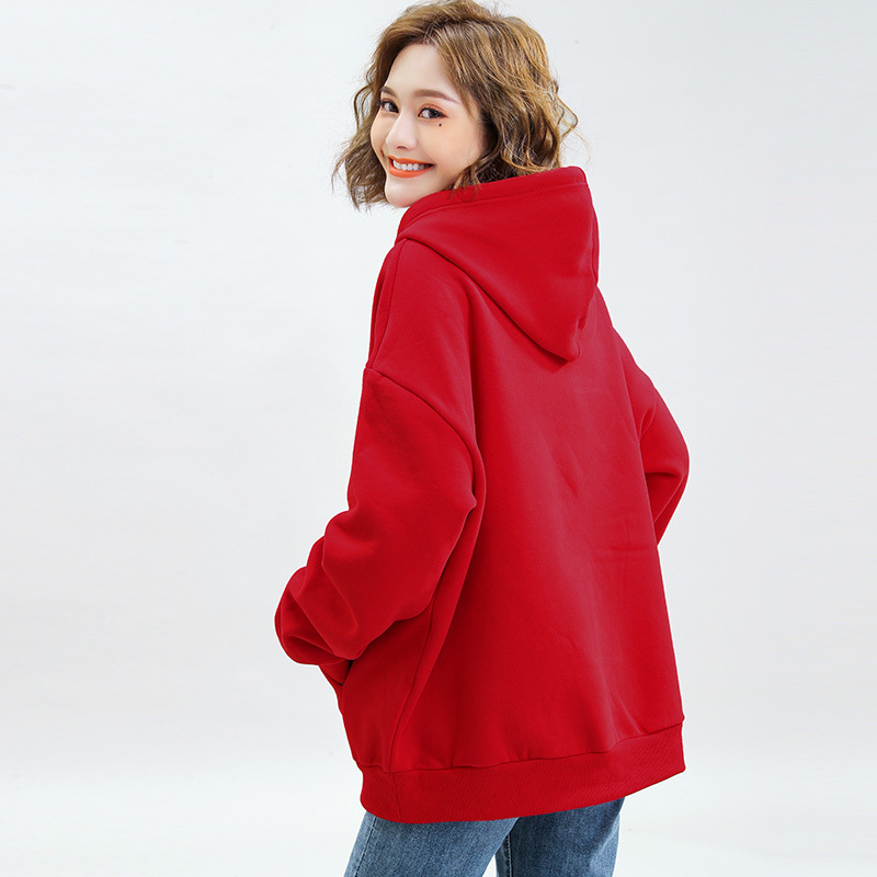 KAFAKACE Women Hoodies & Sweatshirts Basic Thickening Solid Tops&Tees Casual Hoodies Long Sleeve Sweatshirts New Pullover 201102