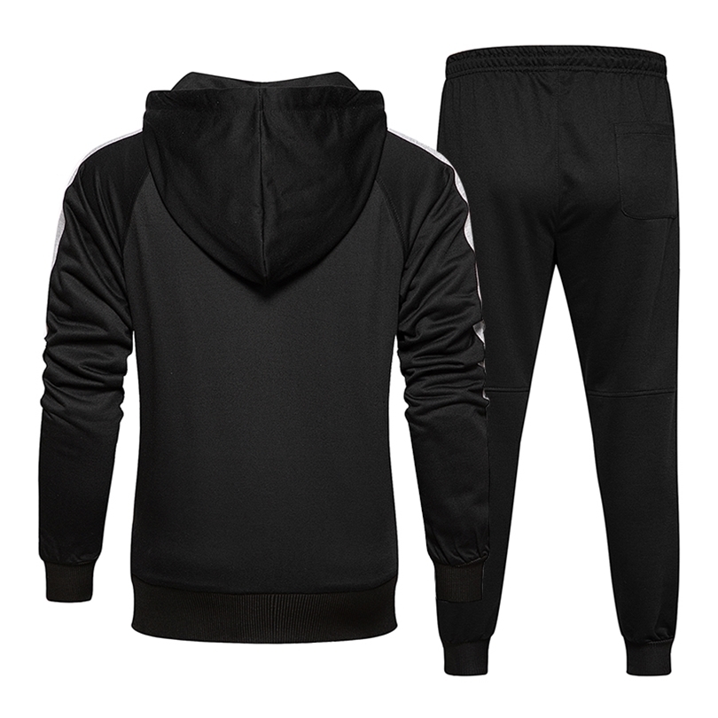 2 Pieces Set Tracksuit Men Hooded Sweatshirtpants Autumn Zipper Hoodie Sportswear Suit Casual Men Set Winter Clothes s 201210