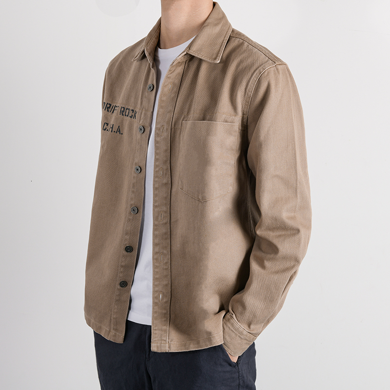2021 Autumn Cotton Style Male Casual Fashion Jackets for Comfortable Solid Men Jacket Tops Shirt Ilf9, Khaki.
2021 Autumn Cotton Style Male Casual Fashion Jackets for Comfortable Solid Men Jacket Tops Shirt Ilf9, Khaki.