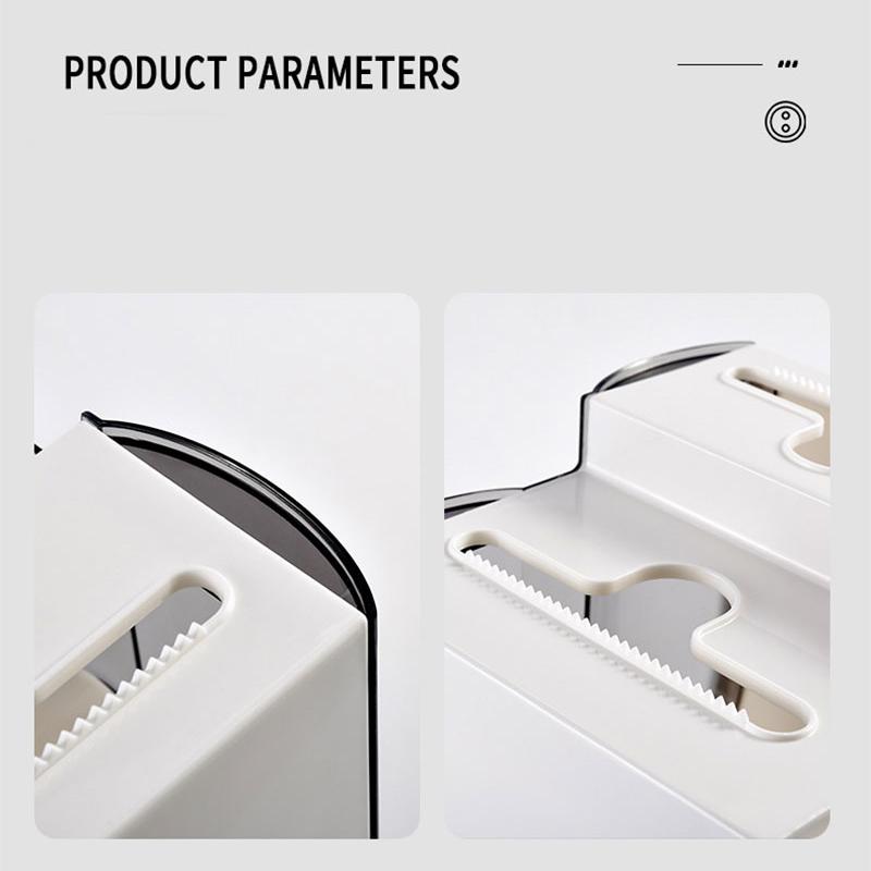 Baffect Bathroom Tissue Box Plastic Roll Paper Holder Transparent Toilet Dispenser Rack with Garbage Storage Toilet Paper Holder