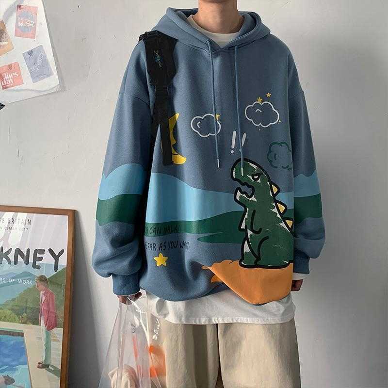 2020 new sweater men's hooded casual couple's autumn fashion hip hop jacket, Plush sweater dinosaur white
2020 new sweater men's hooded casual couple's autumn fashion hip hop jacket, Plush sweater dinosaur white