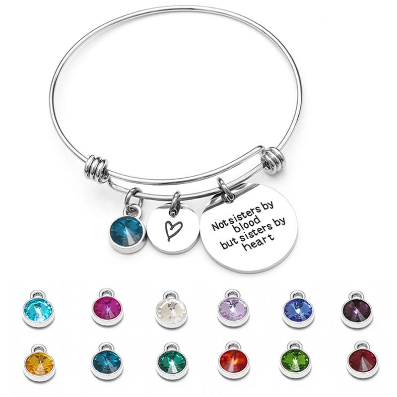 Charm Bracelets 1PC Letters Round Stainless Steel Gifts Heart Circle Women Zircon Silver Wedding Adjustable Crystal Party 12 Colors
Charm Bracelets 1PC Letters Round Stainless Steel Gifts Heart Circle Women Zircon Silver Wedding Adjustable Crystal Party 12 Colors