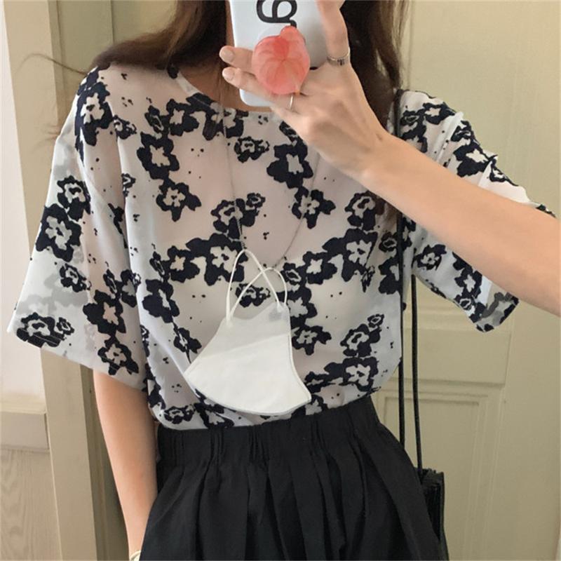 Women's Blouses & Shirts Alien Kitty Casual Light Florals All Match Retro Printed Mesh 2021 OL Fashion Femme Loos Summer Prom Tops, Photo color
Women's Blouses & Shirts Alien Kitty Casual Light Florals All Match Retro Printed Mesh 2021 OL Fashion Femme Loos Summer Prom Tops, Photo color