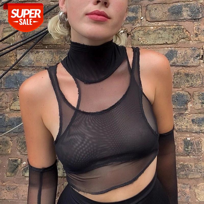 hirigin Sexy Club Mesh See-Through Sleevsless Tank Tee Women Fashion Street Style Off Shoulder Solid Color Crop Top TShirt Mujer #4X1Y, White
hirigin Sexy Club Mesh See-Through Sleevsless Tank Tee Women Fashion Street Style Off Shoulder Solid Color Crop Top TShirt Mujer #4X1Y, White