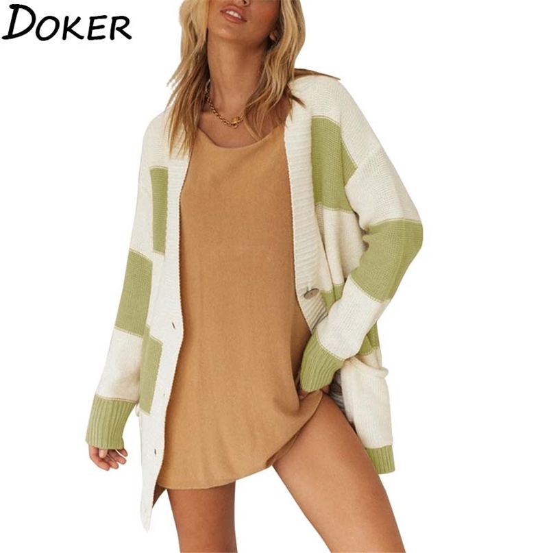 Autumn Winter Plaid Sweater Cardigan Women Long Sleeve V Neck Loose Vintage Ladies Casual Coat Korean Knit Cardigans 210603, Green
Autumn Winter Plaid Sweater Cardigan Women Long Sleeve V Neck Loose Vintage Ladies Casual Coat Korean Knit Cardigans 210603, Green