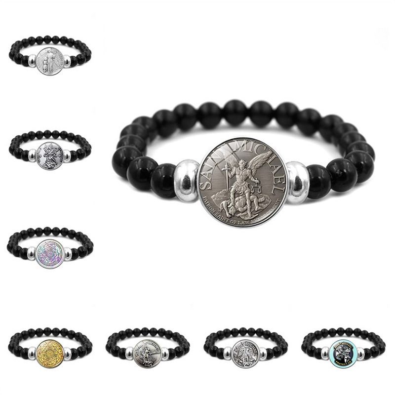 New Accessories Archangel Time Fashion Black Creative Beaded Bracelet