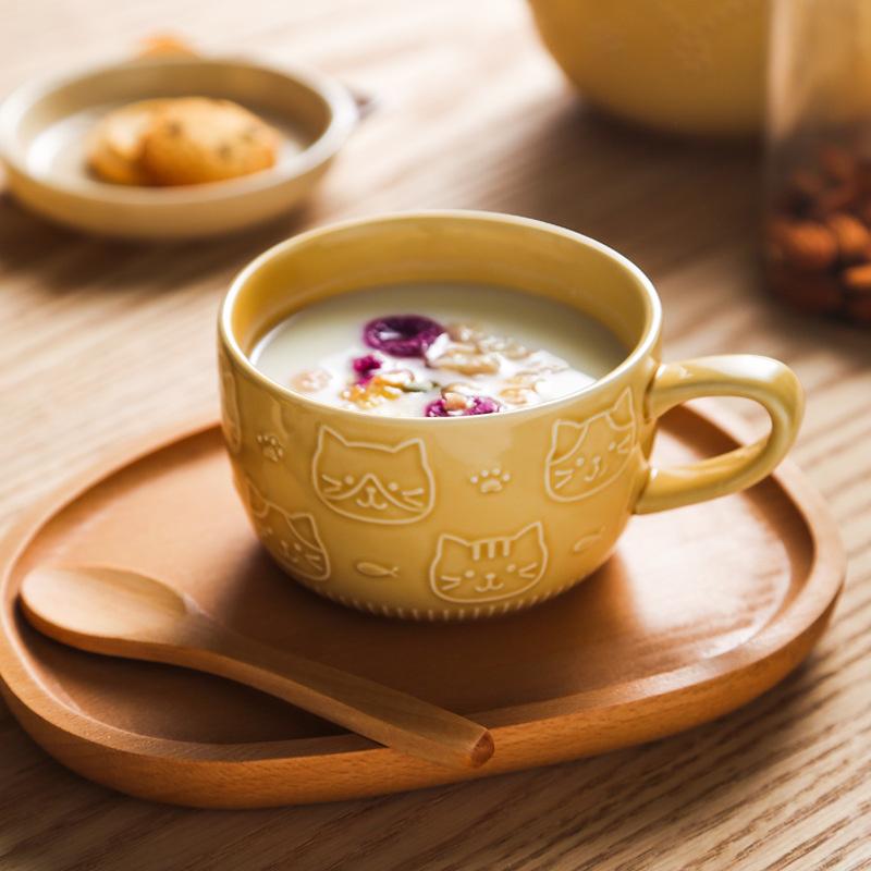 Cups & Saucers Japanese Ceramic Cartoon Cat Mug Cute Breakfast Cup Creative Coffee Milk With Lid Couple Water 300-400ml
Cups & Saucers Japanese Ceramic Cartoon Cat Mug Cute Breakfast Cup Creative Coffee Milk With Lid Couple Water 300-400ml