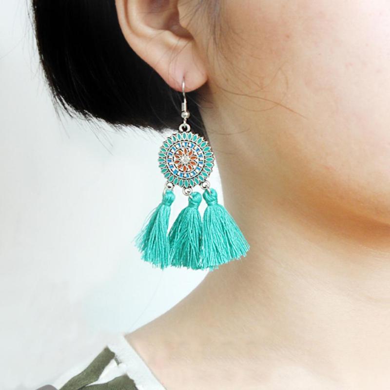 Dangle & Chandelier Bohemia Style Drop Fringe Earrings Vintage Ethnic Statement Tassel Fashion Jewelry Charms For Grilfriend Gifts, Silver
Dangle & Chandelier Bohemia Style Drop Fringe Earrings Vintage Ethnic Statement Tassel Fashion Jewelry Charms For Grilfriend Gifts, Silver