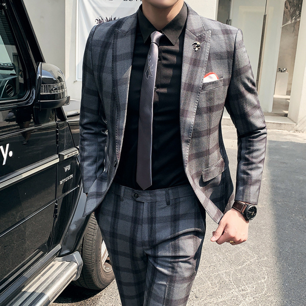 Two Pieces for Men 2021 Spring Fashion Boutique Contrast Stitching Plaid Suit Male Formal Business Wear Suits 0t73, Khaki
Two Pieces for Men 2021 Spring Fashion Boutique Contrast Stitching Plaid Suit Male Formal Business Wear Suits 0t73, Khaki