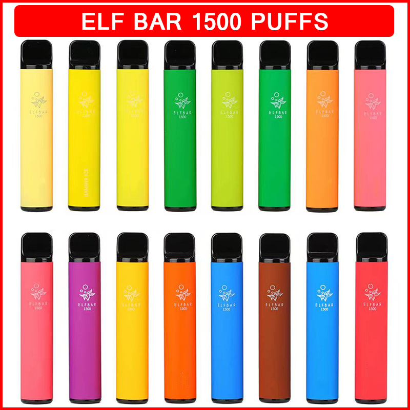 Elf Bar Disposable E Cigarettes 1500 Puffs 850mAh Battery 4.8ml Prefilled Cartridge Vape Pen Vaporizoer Pods Electronic cigarette ecigs 14 Colors
Elf Bar Disposable E Cigarettes 1500 Puffs 850mAh Battery 4.8ml Prefilled Cartridge Vape Pen Vaporizoer Pods Electronic cigarette ecigs 14 Colors