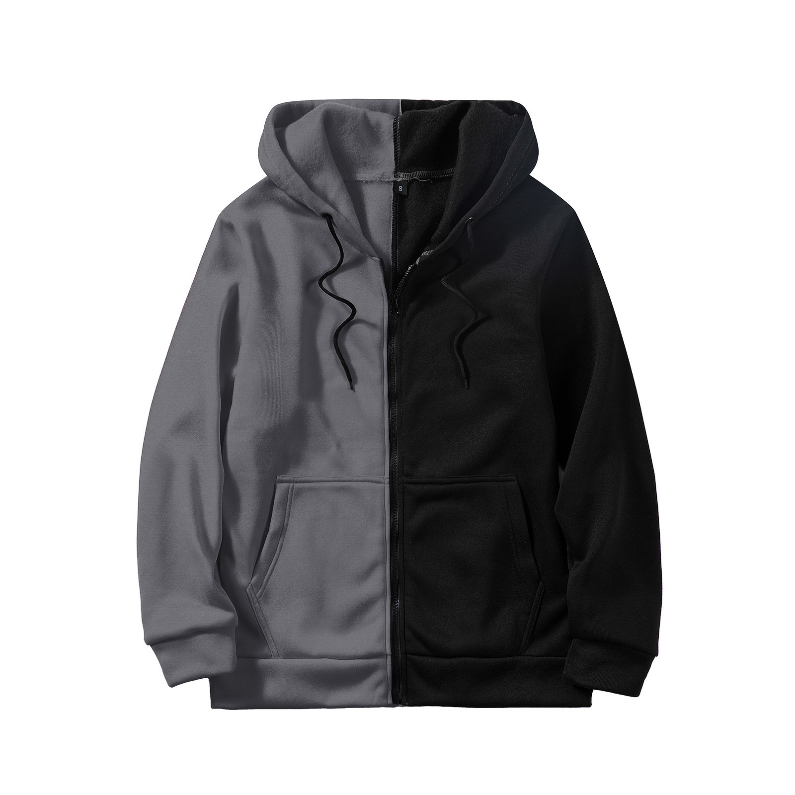 Fashion Hoodies Sweatshirt Mens Patchwork Hoodies Long Sleeve Hooded Pullover Sweatshirts Men Zipper Hoody Hip Hop Streetwear 201103