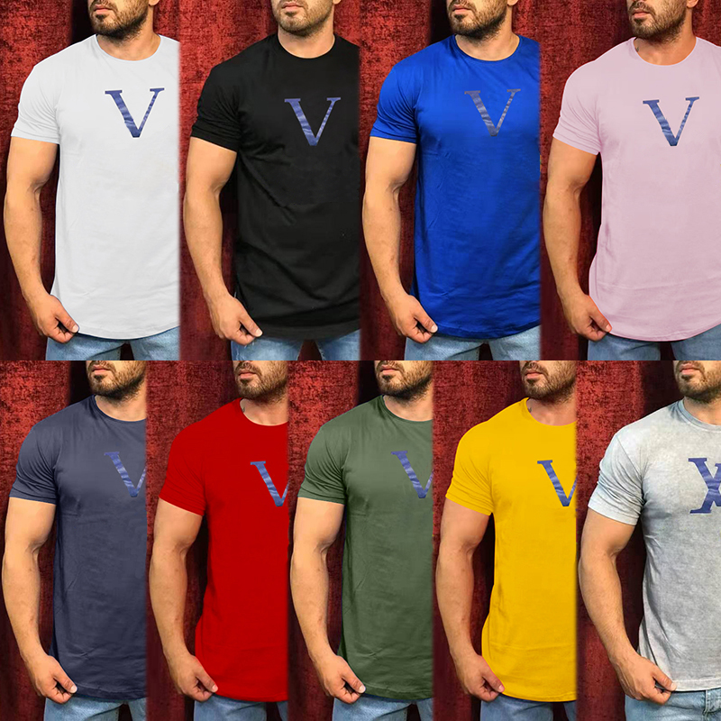 Fashion letter V printing mens T shirt with 9 color casual summer t-shirt of high quality cotton clothes, Army green
Fashion letter V printing mens T shirt with 9 color casual summer t-shirt of high quality cotton clothes, Army green