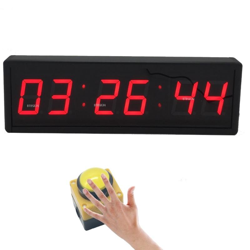 Wall Clocks BTBSIGN Large LED Countdown Timer Stopwatch With Wired Switch Button And Remote Obstacle Course Races Fitness 2.3inch Red
Wall Clocks BTBSIGN Large LED Countdown Timer Stopwatch With Wired Switch Button And Remote Obstacle Course Races Fitness 2.3inch Red
