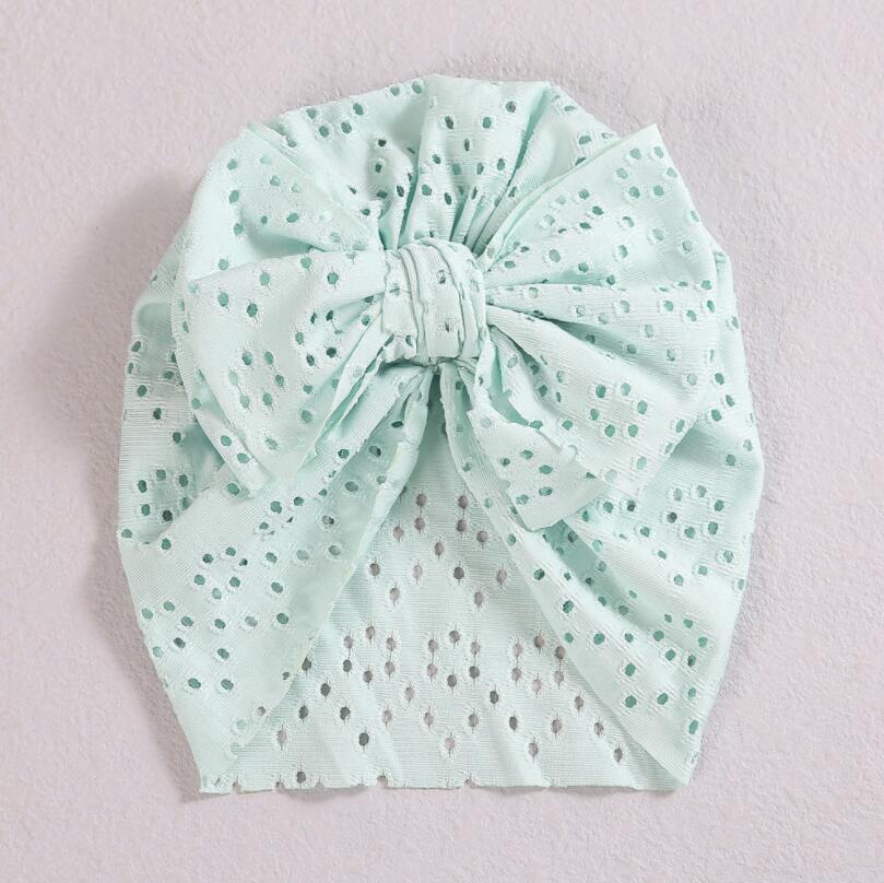 INS Candy Color Hollow Out Baby India Cap Elastic Cotton Soft Hair accessories Beanie Caps Infant Turban Hats 0-3T