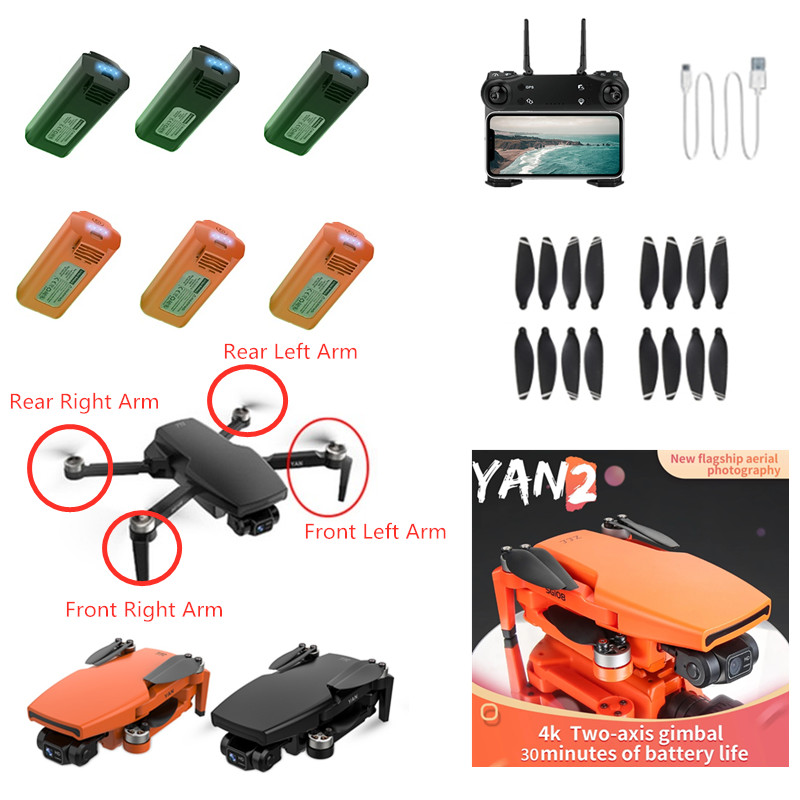 YAN 2 SG108 updte 5G 4K GPS Brushless WIFI FPV RC Drone Spare Part 7.4V 3000MAH Battery/Propeller/USB Line/Arm yan 2 Accessories
YAN 2 SG108 updte 5G 4K GPS Brushless WIFI FPV RC Drone Spare Part 7.4V 3000MAH Battery/Propeller/USB Line/Arm yan 2 Accessories