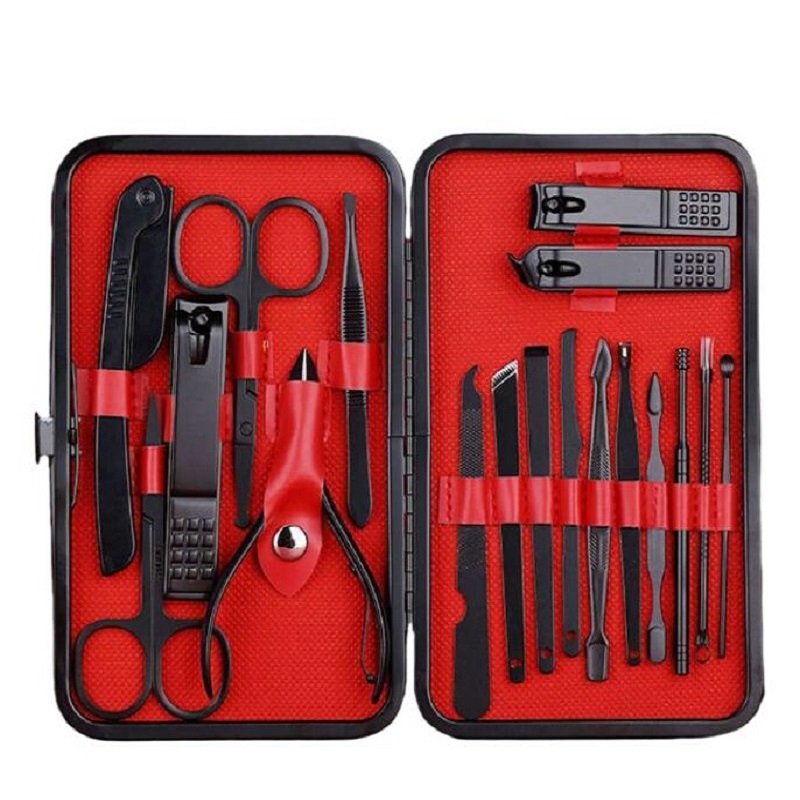 2022 Nail Art Kits 18PCS Set Stainless Steel Manicure Kit Pedicure Grooming Clippers Tools Care For Men Womens Drop
