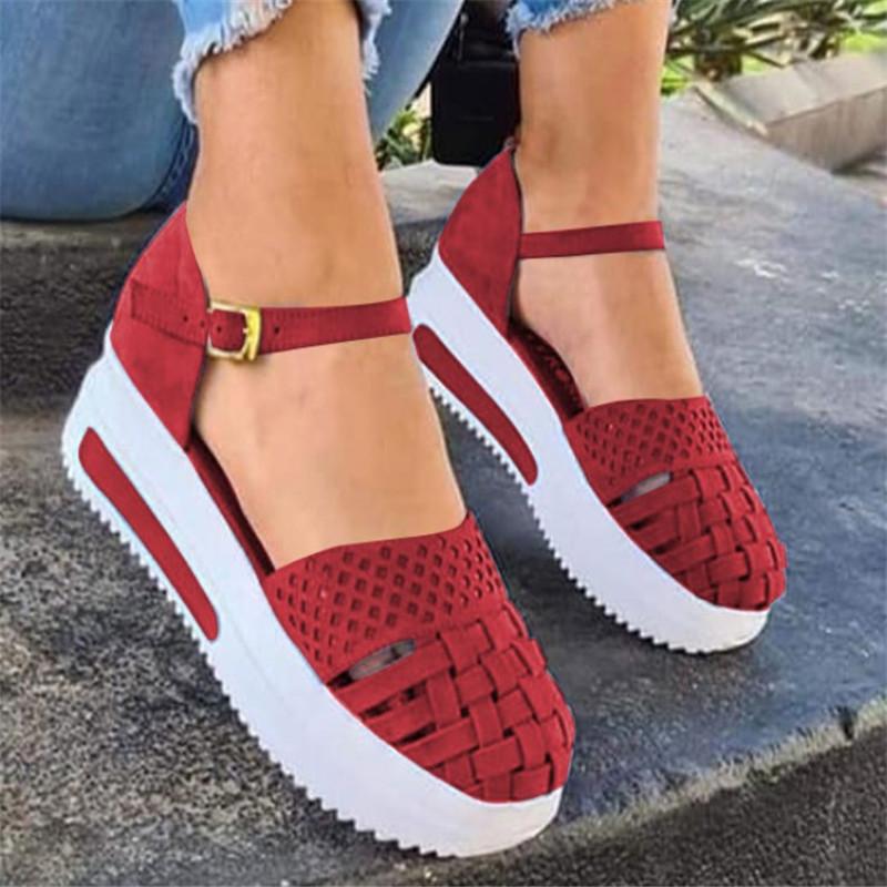 Dress Shoes 2021 Fashion Women Hollow Out Sandals Summer Thick Bottom Female Casual Low Help Breathable Increase Platform Sandalias, Black
Dress Shoes 2021 Fashion Women Hollow Out Sandals Summer Thick Bottom Female Casual Low Help Breathable Increase Platform Sandalias, Black