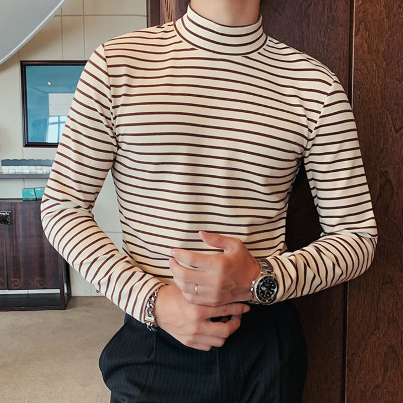 2021 New Vintage t Shirts Men Autumn Half-high Collar Khaki Striped Thick T-shirt Casual Double-sided Veet Long Sleeve Base Tee Top Ywvu, White
2021 New Vintage t Shirts Men Autumn Half-high Collar Khaki Striped Thick T-shirt Casual Double-sided Veet Long Sleeve Base Tee Top Ywvu, White