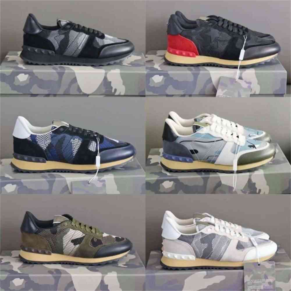 2021 Men Stud rockrunner camouflage Sneakers Designer Shoes Fashion Leather Suede Flats Luxury Rivet Rockrunner Trainers Casual Sh jonri, Black
2021 Men Stud rockrunner camouflage Sneakers Designer Shoes Fashion Leather Suede Flats Luxury Rivet Rockrunner Trainers Casual Sh jonri, Black