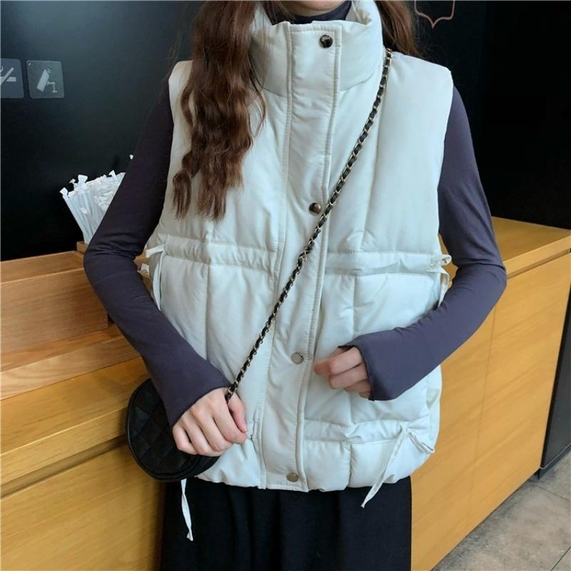 Women's Vests Chic Early Autumn Top Sleeveless Cotton-Padded Jacket Vest Coat Trendy Bandage Dress All-Matching Short Down., Black;white
Women's Vests Chic Early Autumn Top Sleeveless Cotton-Padded Jacket Vest Coat Trendy Bandage Dress All-Matching Short Down., Black;white