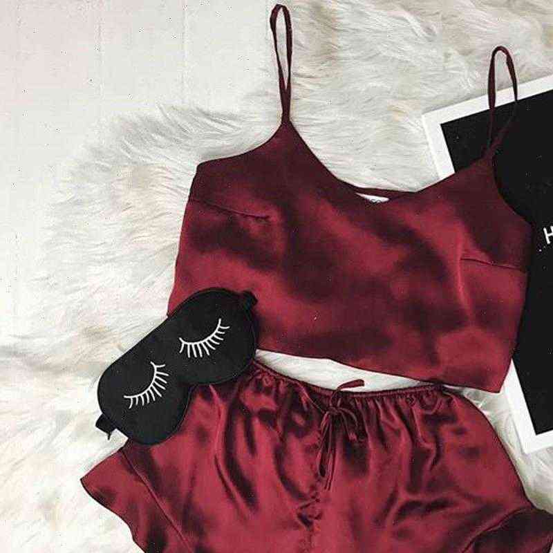 clothing set silk women sleepwear short nightgown red v neck pants pajama solid babydoll 2 pcs., Black;red
clothing set silk women sleepwear short nightgown red v neck pants pajama solid babydoll 2 pcs., Black;red