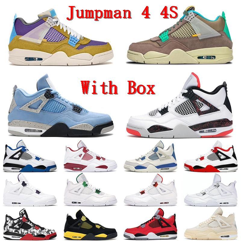 Designer Sport shoes 4 Men Women Basketball New Jumpman Sneakers Size 12 Black Cat Fire Red Bred IV Cactus Jack Trainers
Designer Sport shoes 4 Men Women Basketball New Jumpman Sneakers Size 12 Black Cat Fire Red Bred IV Cactus Jack Trainers