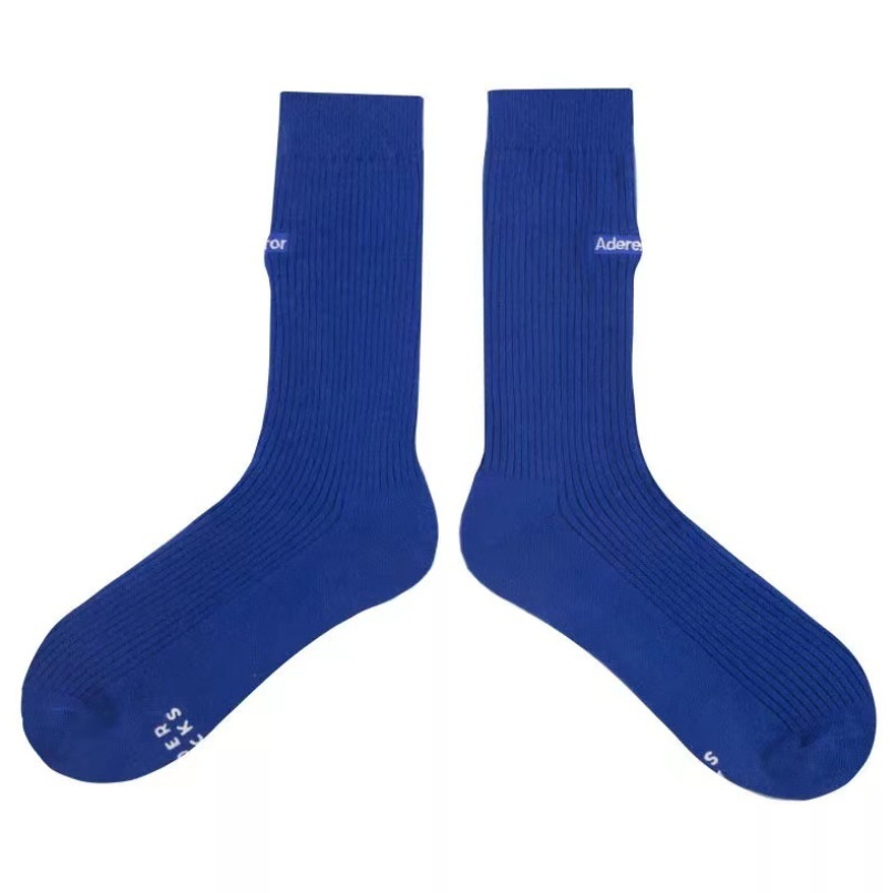 Men And Women Crew Blue White Flame Fashion Street Hip Hop Socks Trend Cotton Of A Package Fire