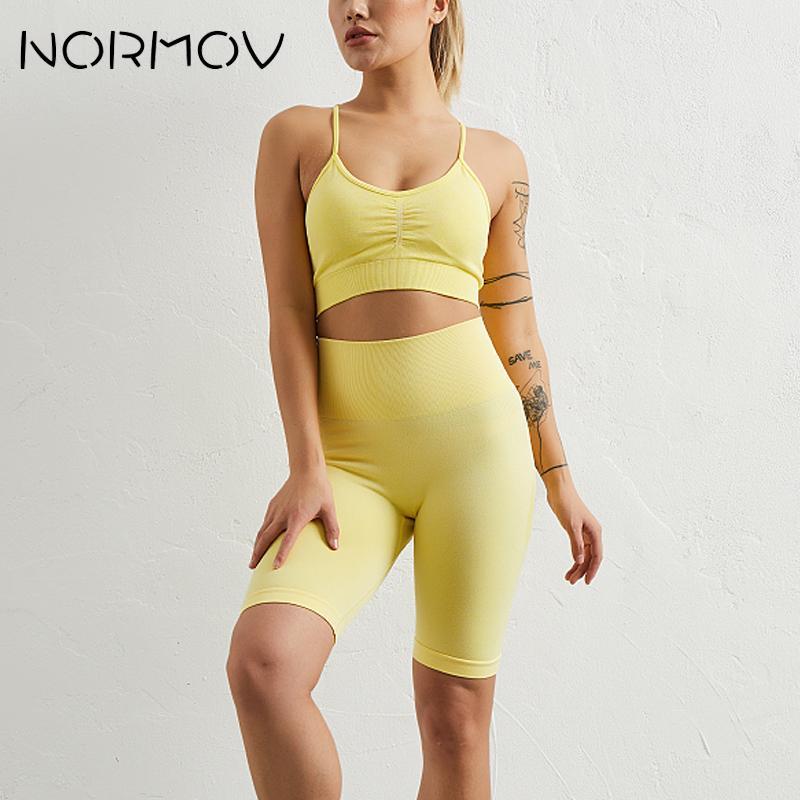 NORMOV Women Seamless Yoga Sports Sets Fitness Sport Bra High Waist Fitness Shorts Gym Set Workout Running Sportswear, Pink
NORMOV Women Seamless Yoga Sports Sets Fitness Sport Bra High Waist Fitness Shorts Gym Set Workout Running Sportswear, Pink