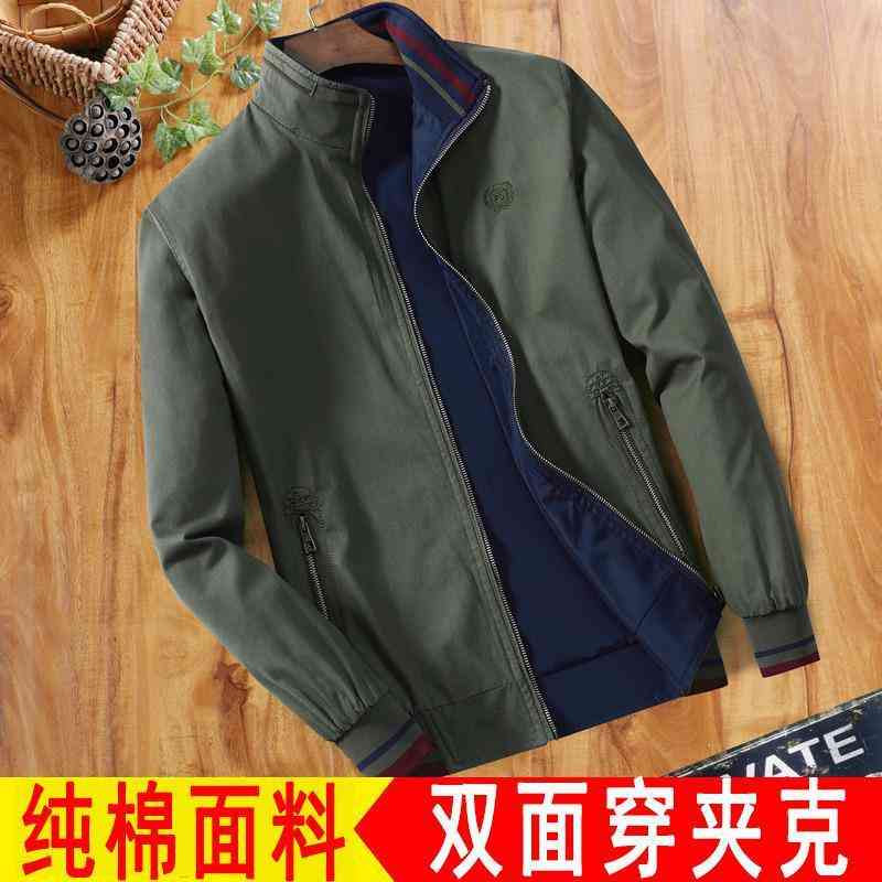 cotton double-sided middle-aged men's et autumn and winter casual stand collar dad's thin loose coat, Black
cotton double-sided middle-aged men's et autumn and winter casual stand collar dad's thin loose coat, Black