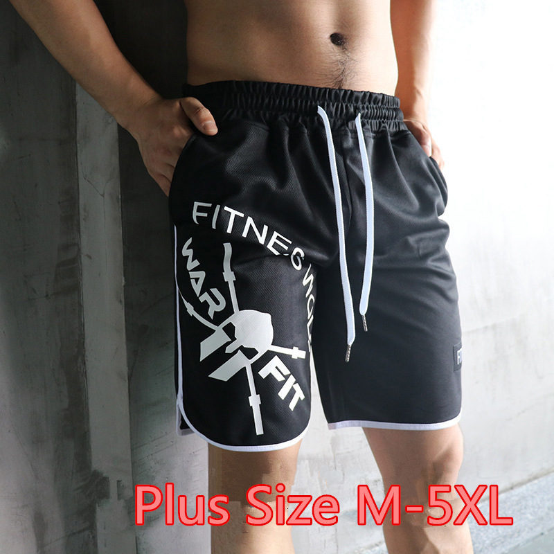 2021 Wolf Men's New Skull Print Running Sport Shorts Gym Fitness Workout Bermuda Bodybuilding Quick Dry Male Short Pants 5xl Pw2q