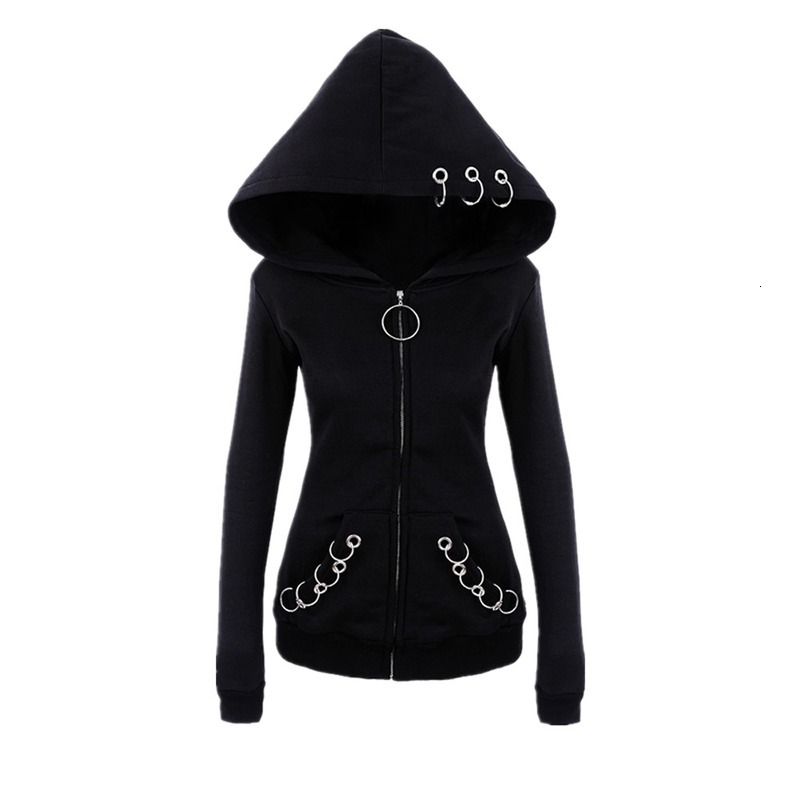 2021 New Women Hoodies Long Gothic Punk Iron Rings Black Loose Hood Jacket Zipper Coat Casual Sweatshirt Tracksuit Aalp
2021 New Women Hoodies Long Gothic Punk Iron Rings Black Loose Hood Jacket Zipper Coat Casual Sweatshirt Tracksuit Aalp