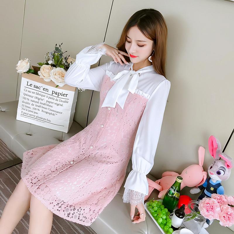 Casual Dresses 17zq Women' Vintage Lace Dress Elegant Chiffon Shirt Stitching Bow 2021 Sexy Sweet Large Size Female Vestidos D1903, As shown
Casual Dresses 17zq Women' Vintage Lace Dress Elegant Chiffon Shirt Stitching Bow 2021 Sexy Sweet Large Size Female Vestidos D1903, As shown