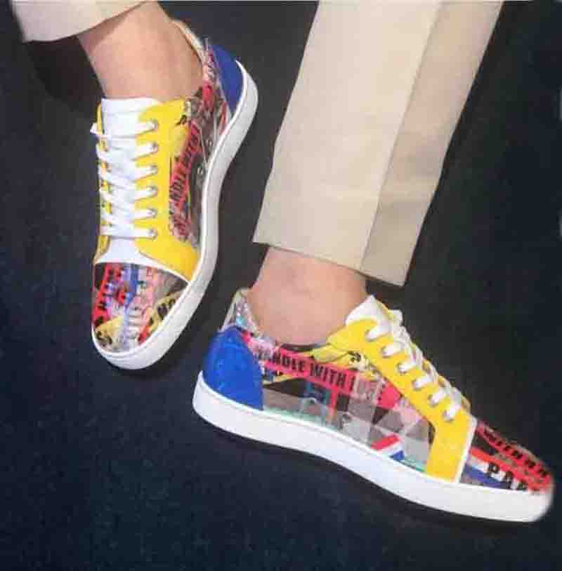 Brand-new Low top Casual Shoes Junior Spikes Sneakers Shoes Graffiti Patent Leather Round-toe High Quality Outdoor Studs Wedding Party
Brand-new Low top Casual Shoes Junior Spikes Sneakers Shoes Graffiti Patent Leather Round-toe High Quality Outdoor Studs Wedding Party