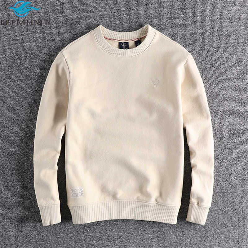Vintage Men Fleece Casual Long Sleeve Sweater Male Japan Style High Quality Patchwork Deer Horn Embroidery Pullover Knitwear Top 210929