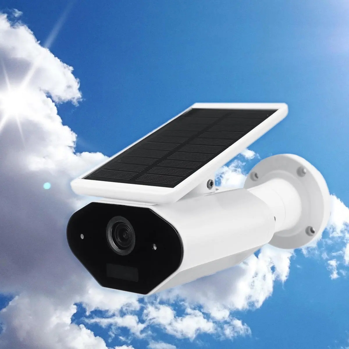 Solar Powered Wireless WiFi 1080P IP Camera Waterproof 143° Angle Night Vesion Two Way Intercom 2020