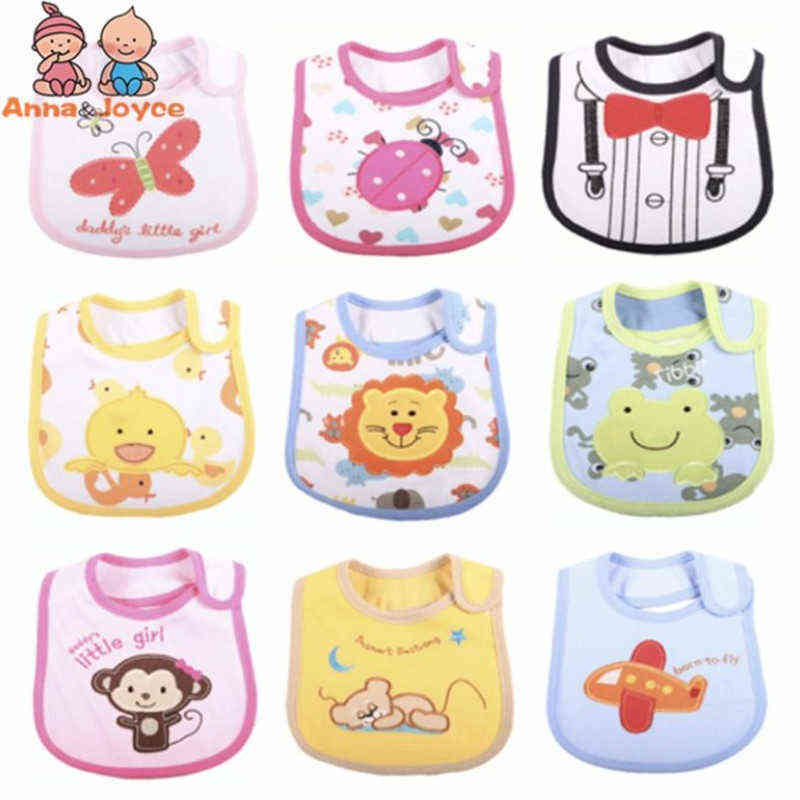 30Pc/Lot Girls Cute Cartoon Toddler Baby Waterproof Saliva Towels Choosed Cotton Bibs Gifts 0-3 YEARS 211117